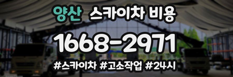 양산 스카이차 비용