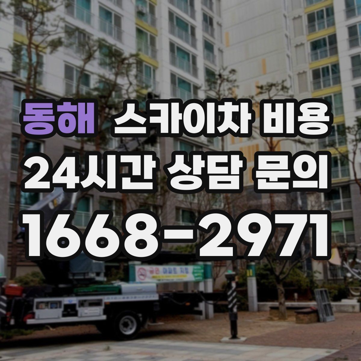 동해 스카이차 비용 도로 폭이 좁으면 장비 선택이 달라질까