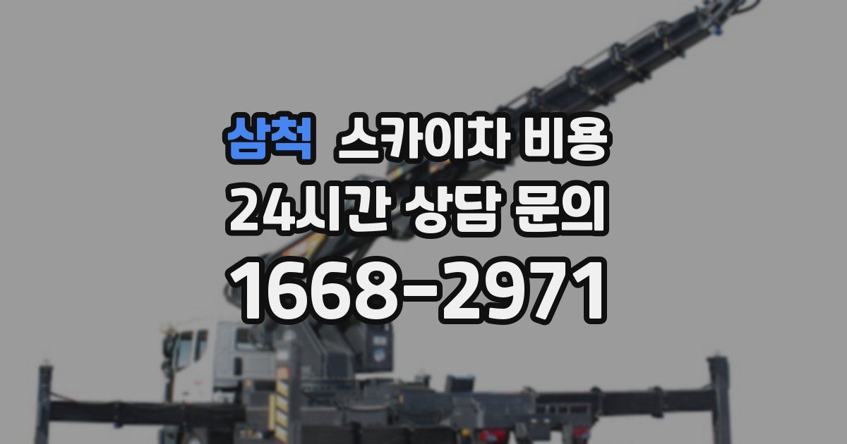 삼척 스카이차 비용