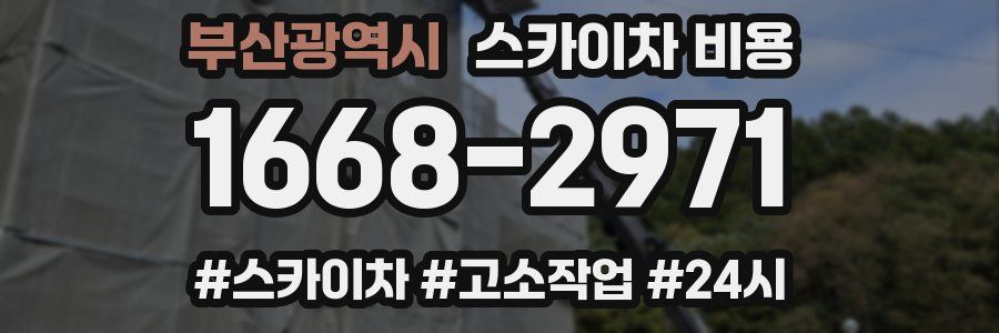 부산광역시 스카이차 비용