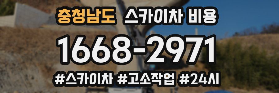 충청남도 스카이차 비용