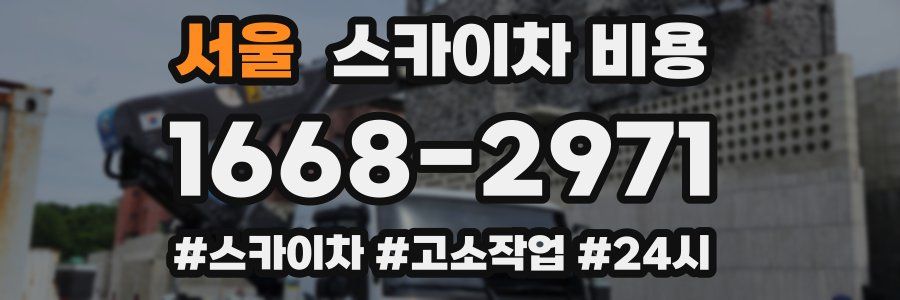 서울 스카이차 비용