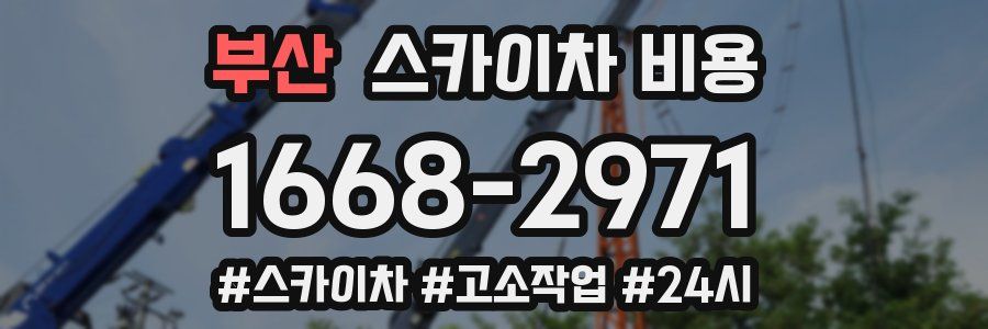 부산 스카이차 비용