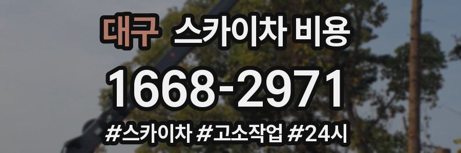 대구 스카이차 비용