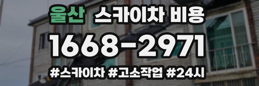 울산 스카이차 비용