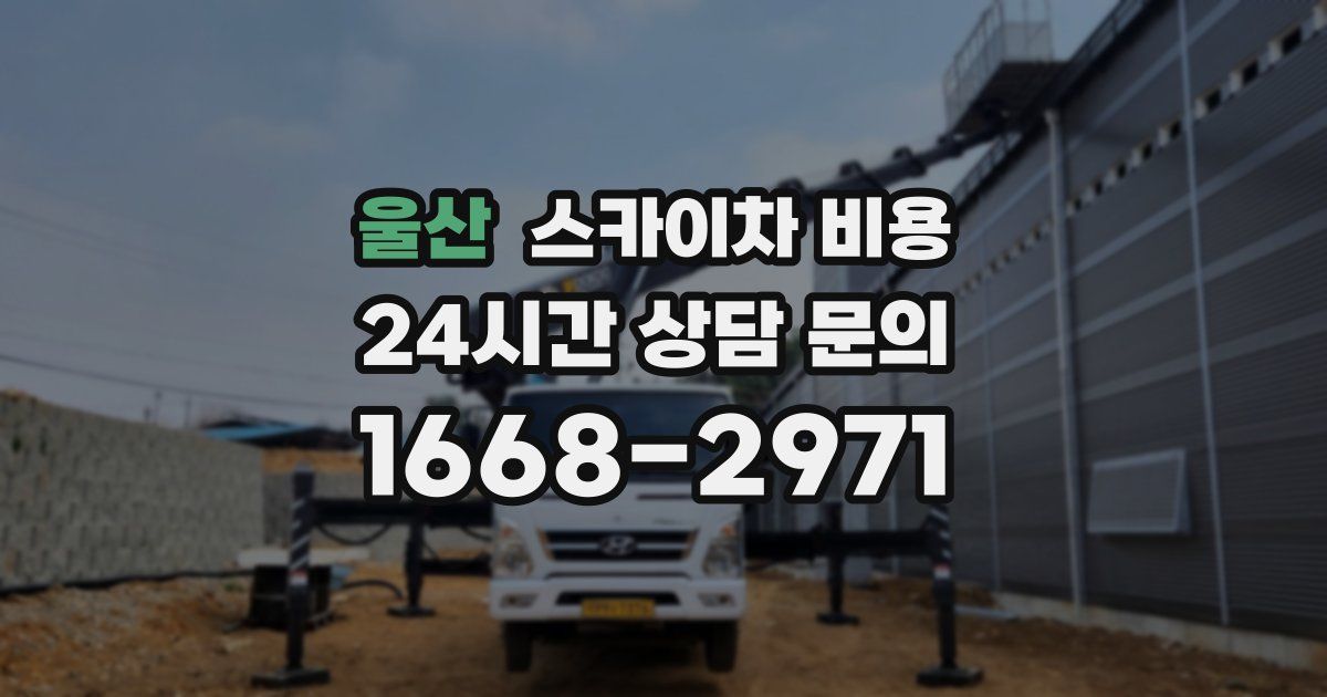 울산 스카이차 비용