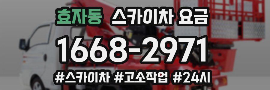 효자동 스카이차 요금