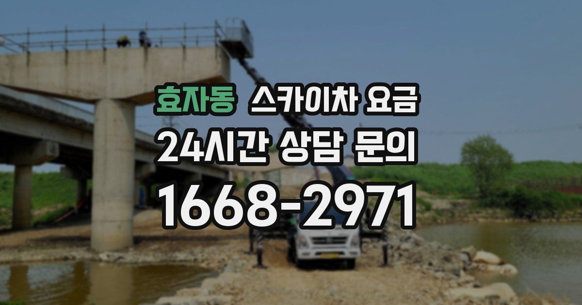 효자동 스카이차 요금