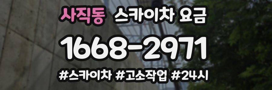 사직동 스카이차 요금