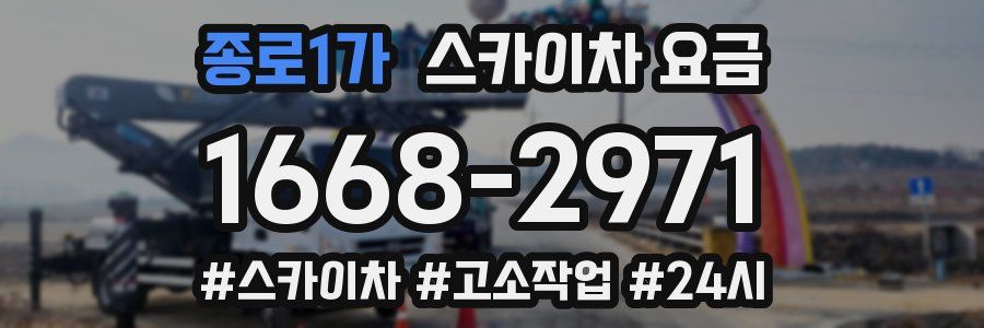 종로1가 스카이차 요금