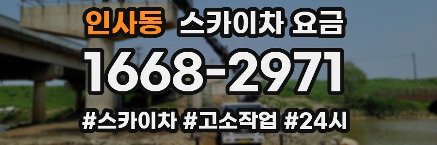 인사동 스카이차 요금