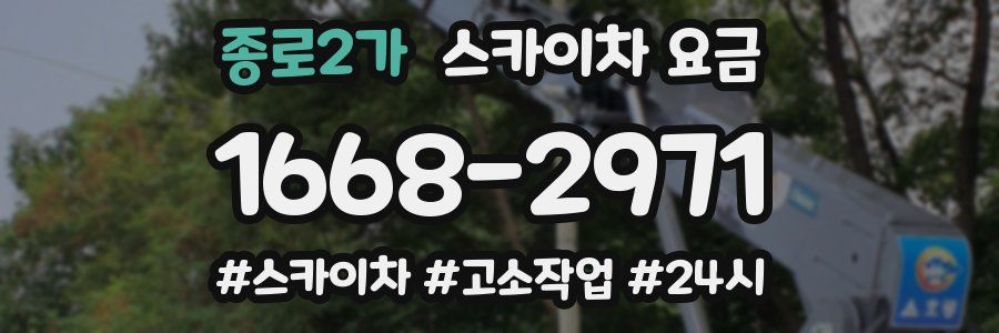 종로2가 스카이차 요금