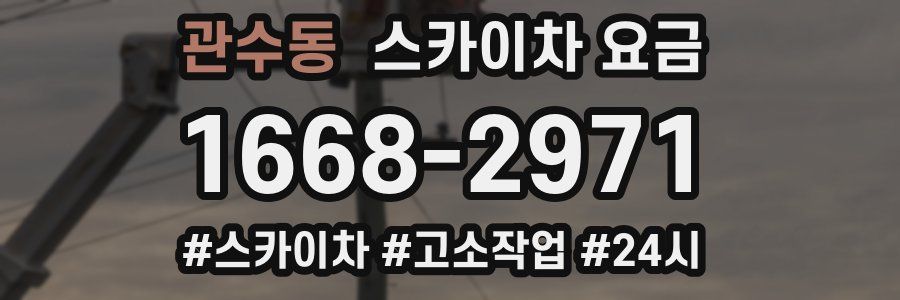 관수동 스카이차 요금