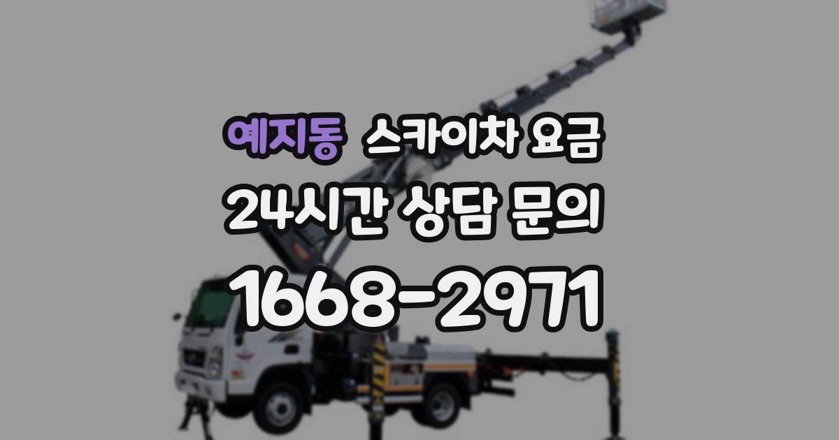 예지동 스카이차 요금