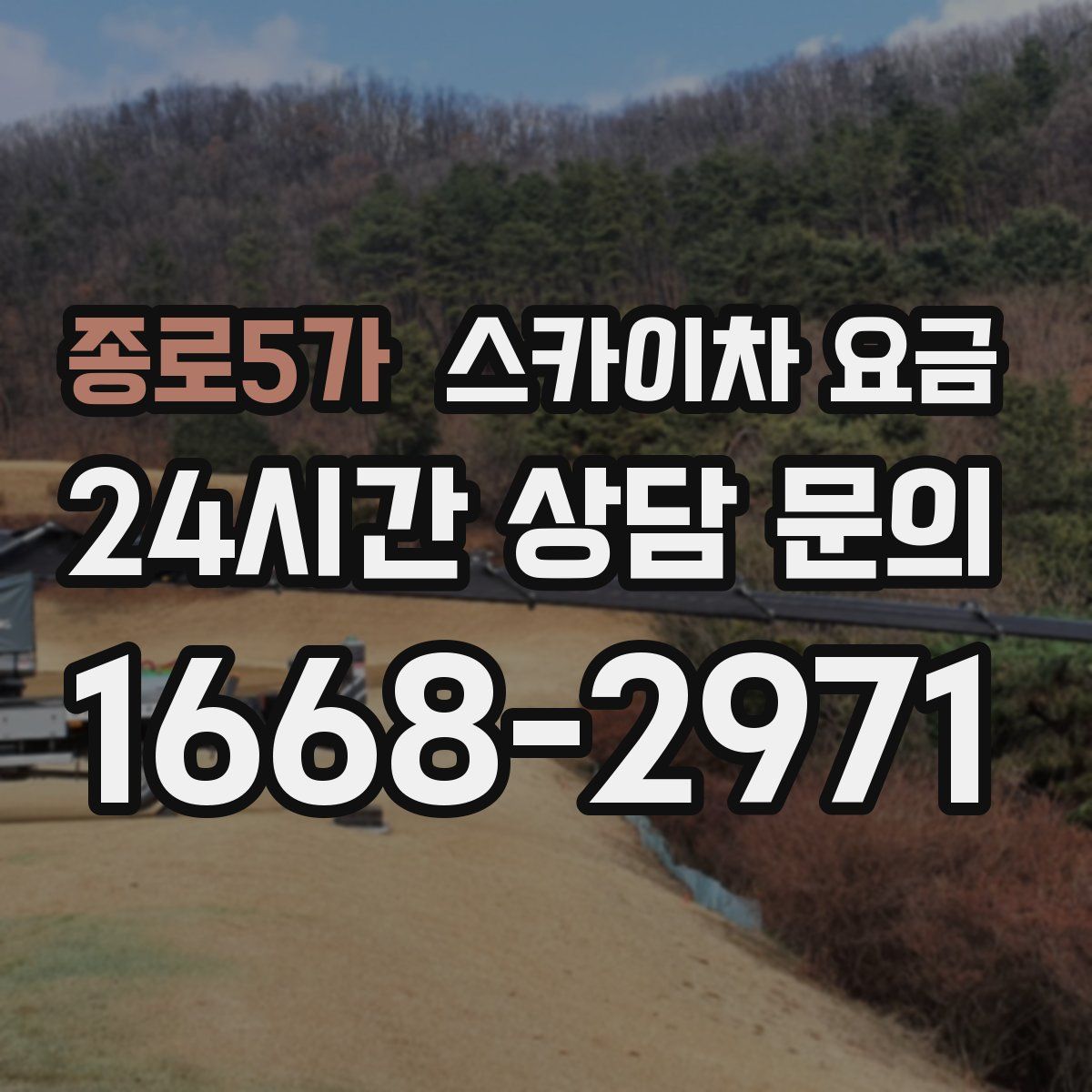 종로5가 스카이차 요금