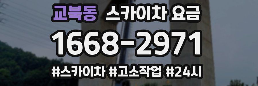 교북동 스카이차 요금