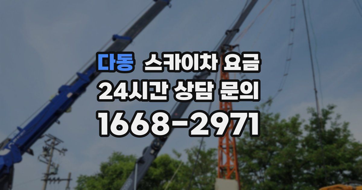 다동 스카이차 요금