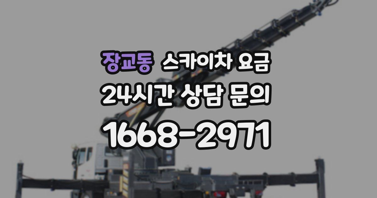장교동 스카이차 요금