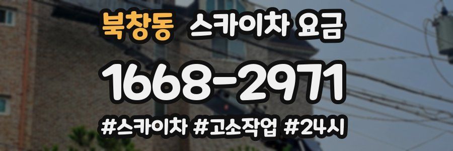 북창동 스카이차 요금