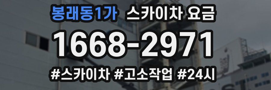 봉래동1가 스카이차 요금