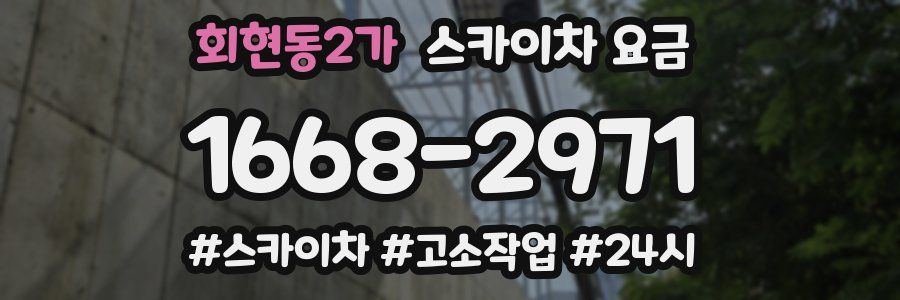 회현동2가 스카이차 요금