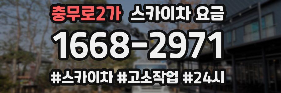 충무로2가 스카이차 요금