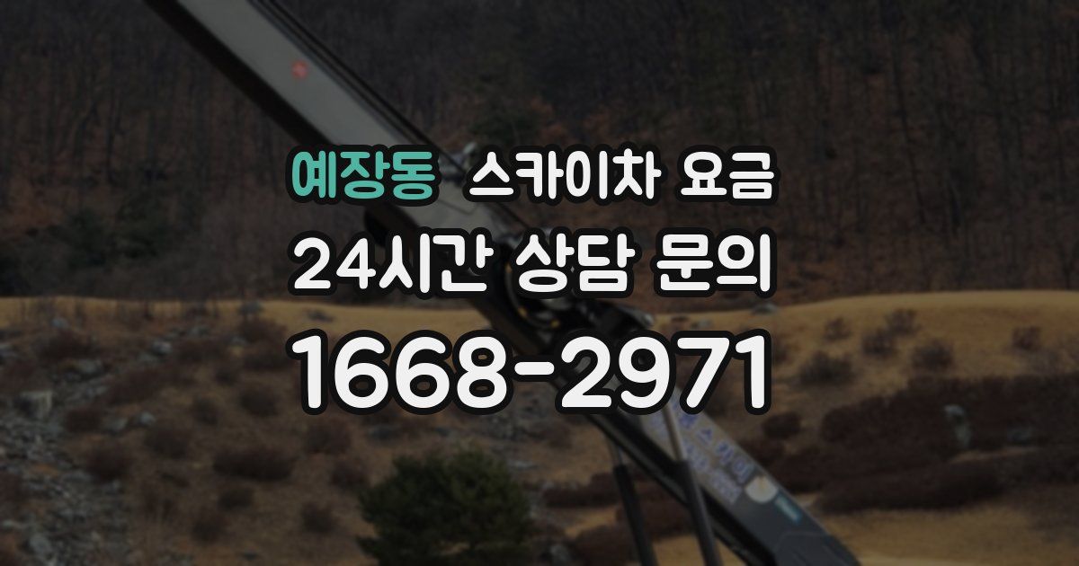 예장동 스카이차 요금