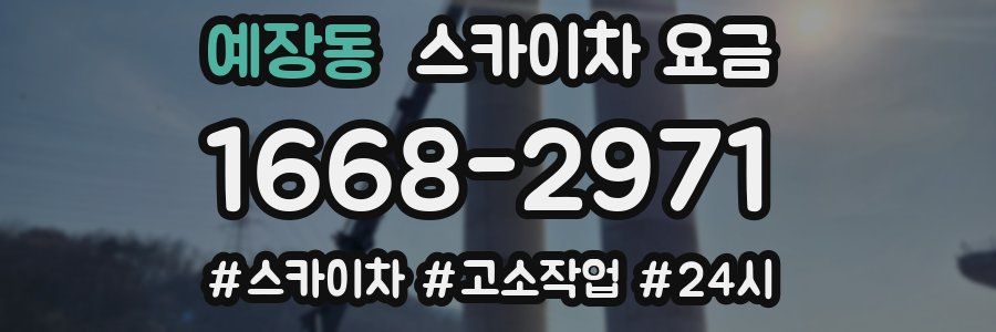 예장동 스카이차 요금