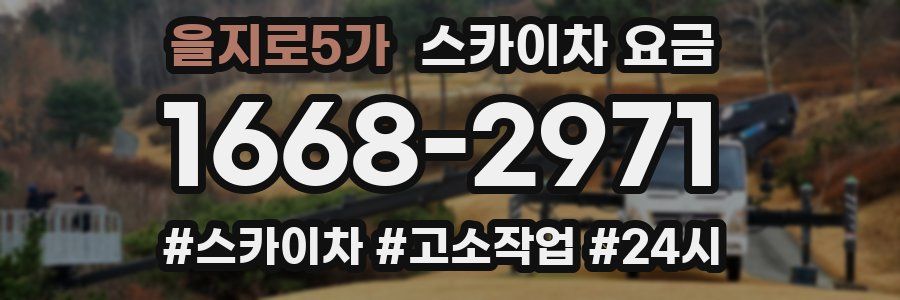 을지로5가 스카이차 요금