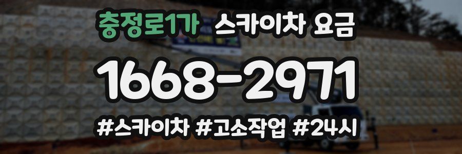 충정로1가 스카이차 요금