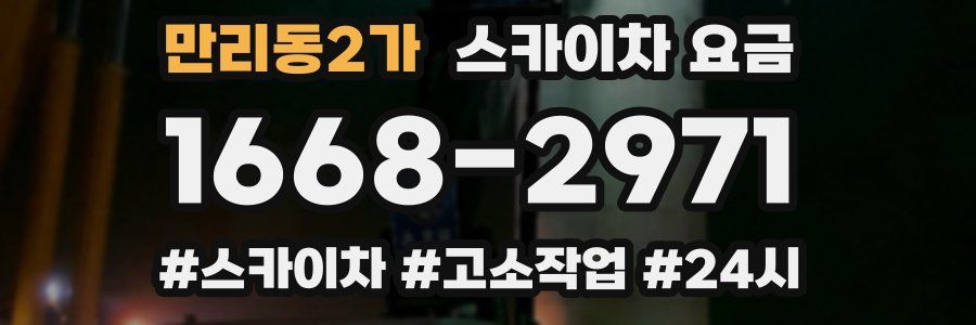 만리동2가 스카이차 요금