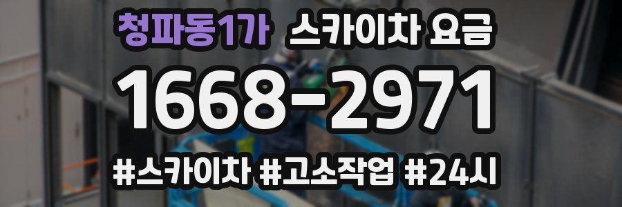 청파동1가 스카이차 요금