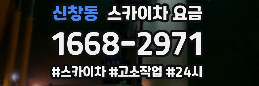 신창동 스카이차 요금