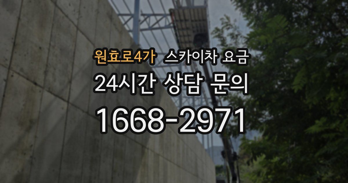 원효로4가 스카이차 요금