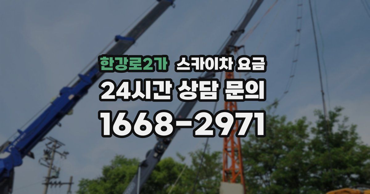 한강로2가 스카이차 요금