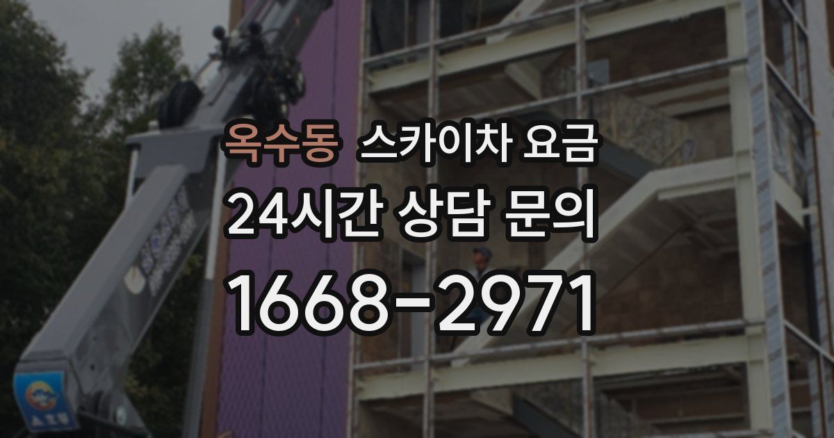 옥수동 스카이차 요금