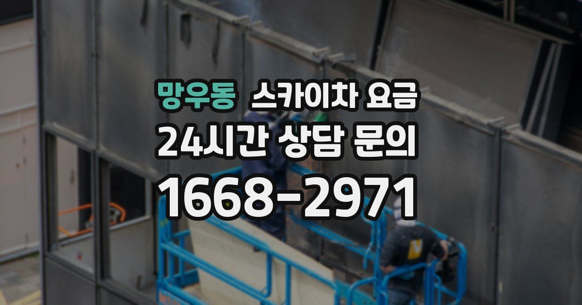 망우동 스카이차 요금