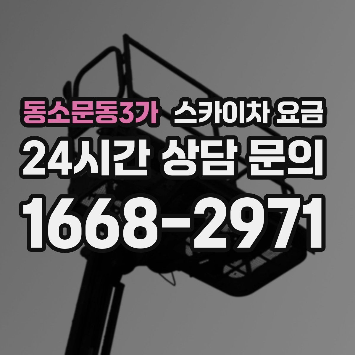 동소문동3가 스카이차 요금 추가 비용이 생기는 대표 케이스 정리