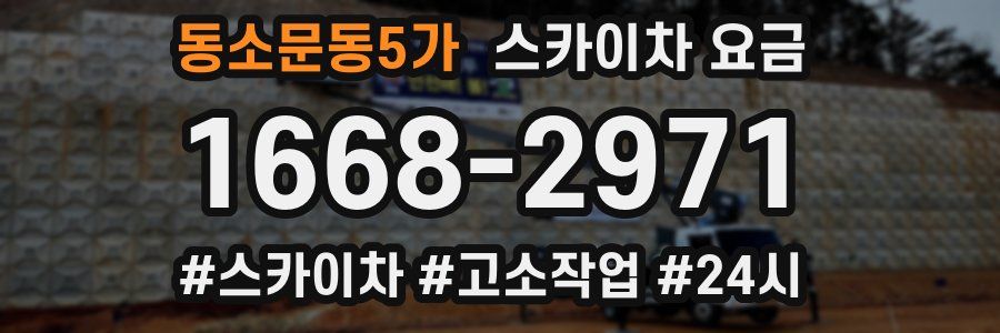 동소문동5가 스카이차 요금