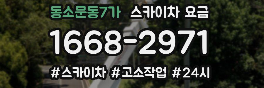 동소문동7가 스카이차 요금