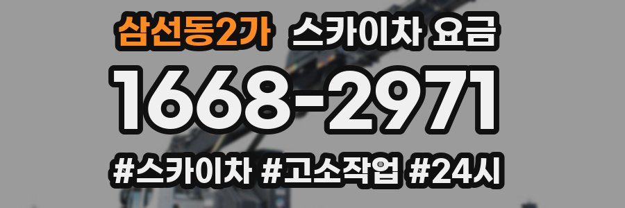 삼선동2가 스카이차 요금