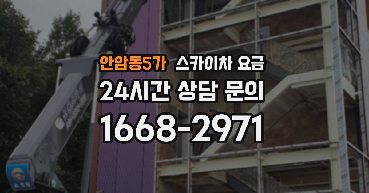 안암동5가 스카이차 요금