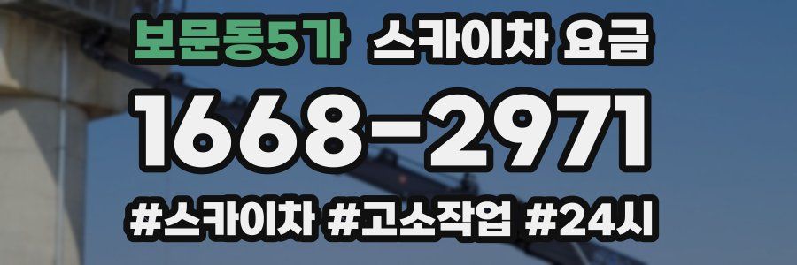 보문동5가 스카이차 요금