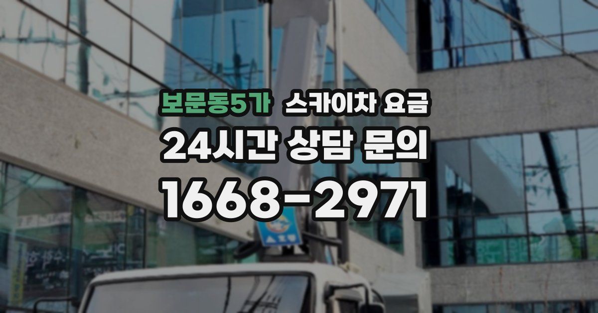 보문동5가 스카이차 요금