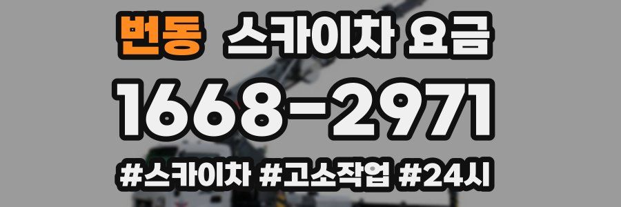 번동 스카이차 요금