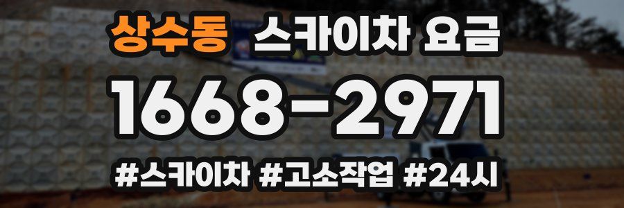 상수동 스카이차 요금