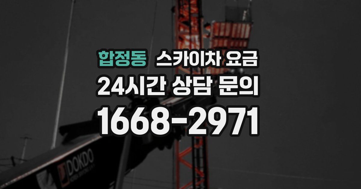 합정동 스카이차 요금