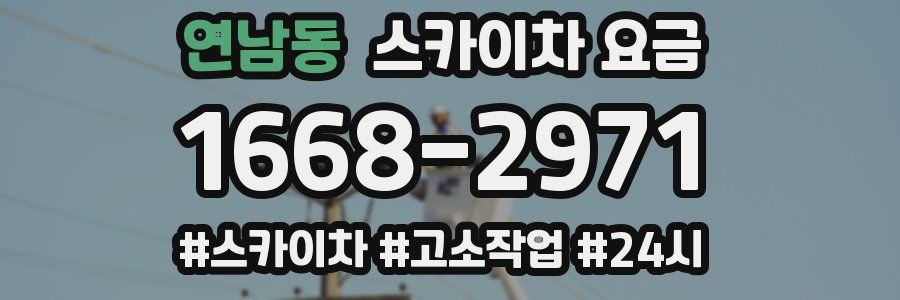 연남동 스카이차 요금