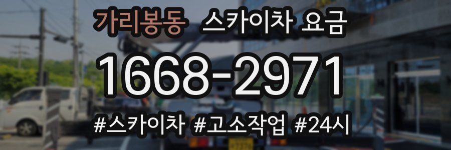 가리봉동 스카이차 요금