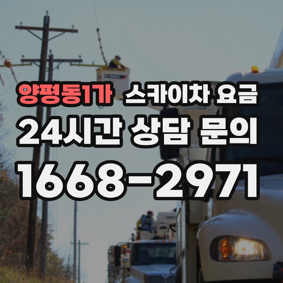 양평동1가 스카이차 요금 셋팅 위치를 잘 잡으면 시간과 비용이 줄어듭니다